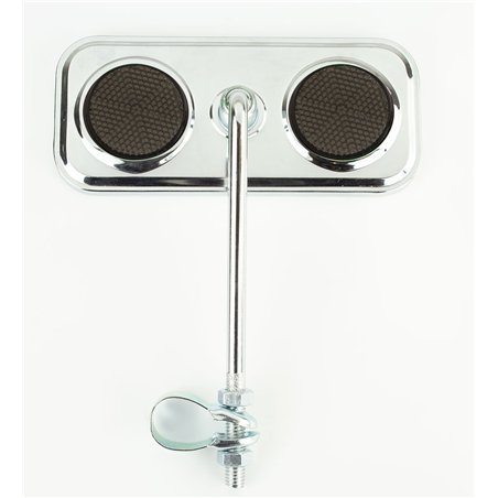 Mirror Rectangle Chrome/Black Reflectors