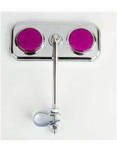 Mirror Rectangle Chrome/Purple Reflectors