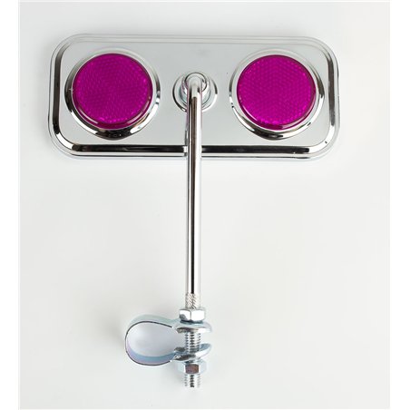 Mirror Rectangle Chrome/Purple Reflectors