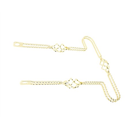 20" Bumper Double Square Twisted 3 Cage Bumper Gold