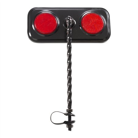 Mirror Rectangle Double Flat Twisted Gold/Red Reflectors