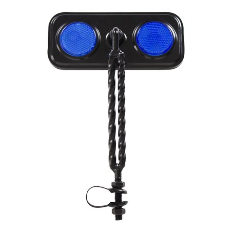 Mirror Rectangle Double Square Twisted Black/Blue Reflectors